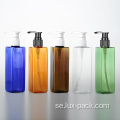 Lotion Packaging Pet Plastic Square Bottle With Pump